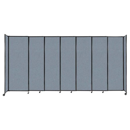 Versare StraightWall Sliding Portable Partition 15'6" x 7'6" Powder Blue Fabric 1490704